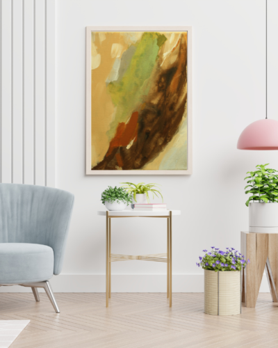 Green and Grey Brush Strokes Watercolor Art Mockup Facebook Post Green and Grey Brush Strokes Watercolor Art Mockup Facebook Post