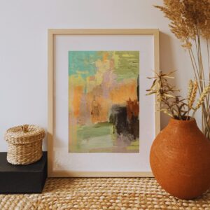 Winds of Change - Abstract Original on Paper - 5"X7"